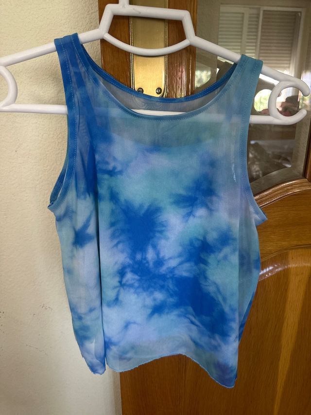 Top tirantes azul talla 11-12 años para niña