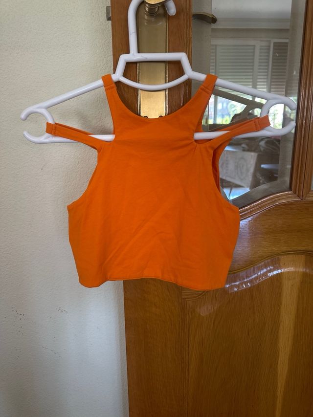 Top Zara niña talla 13-14 naranja