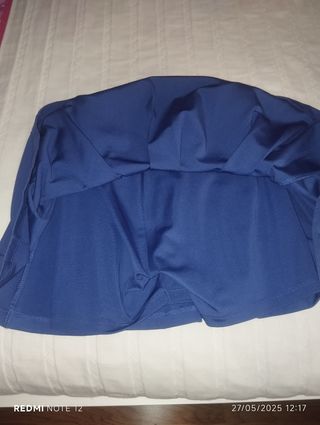 Falda plisada Zara azul