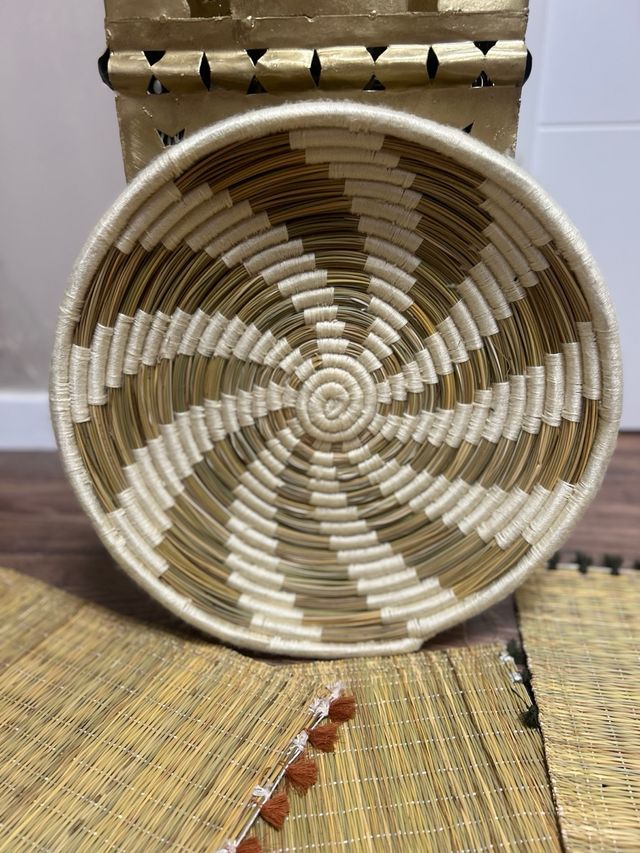 Bandejas artesanales marroquíes - mimbre