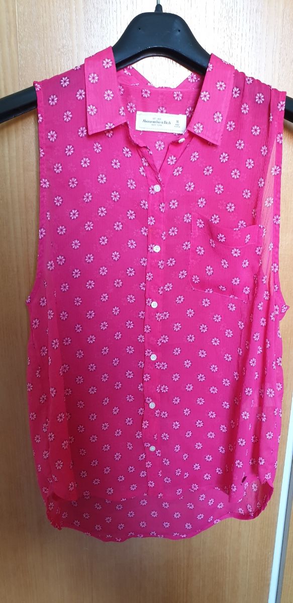 Camicia rosa senza maniche Abercrombie & Fitch