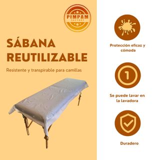 Pack2 Sabanas NO ajustables Lavables para Camillas