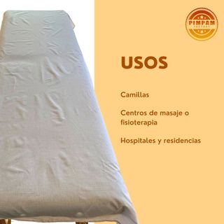 Pack2 Sabanas NO ajustables Lavables para Camillas
