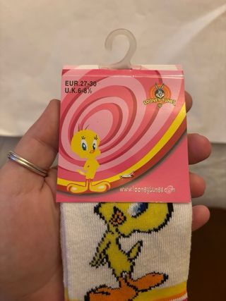 Calze Tweety Looney Tunes bimba n’scarpe27-30NUOVE
