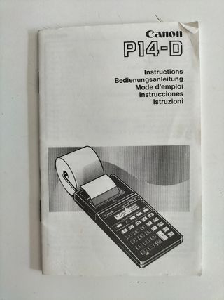 Canon P14-D: Calculadora Impresora