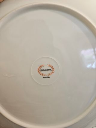 Platos y fuente porcelana azul y blanco