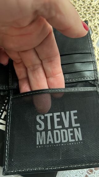 Billetera Steve Madden Negra Hombre