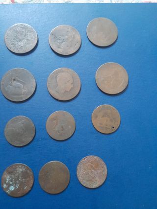 15 Monedas Cobre Antiguas