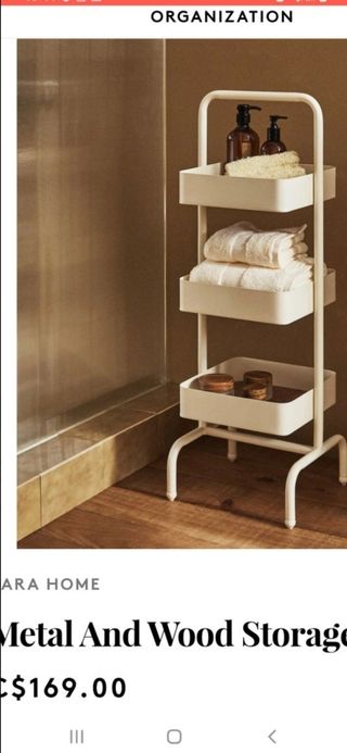 Estantería Zara Home 3 niveles Metálica