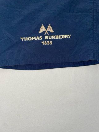 Bañador Thomas Burberry Azul Logo Bordado XL