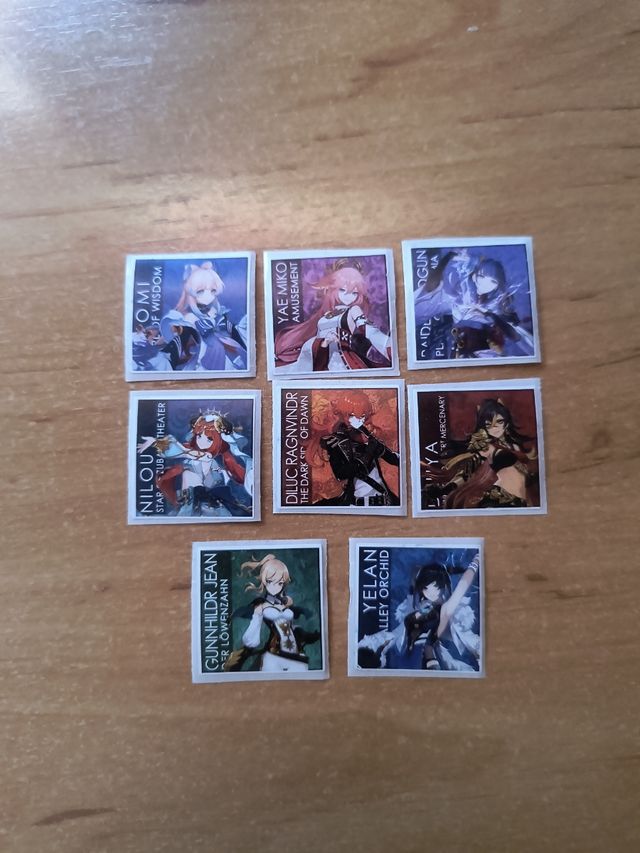 8 Stickers Genshin Impact