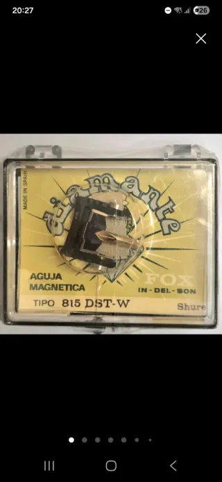 AGUJAS TOCADISCOS SHURE FOX 330/580/650 DIAMANTE