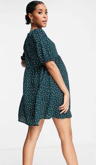 Vestido ASOS Design premamá - Verde oliva - Talla