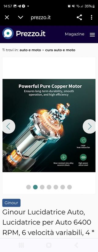 Lucidatrice auto Ginour 6400 RPM