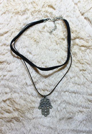 Pack 2 Collares Choker Negro y Plateado - Elefante