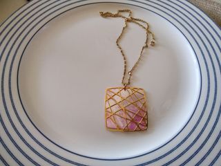 Colgante Oro Rosa & Nácar