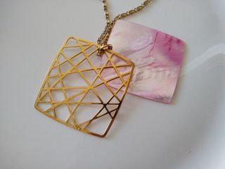 Colgante Oro Rosa & Nácar