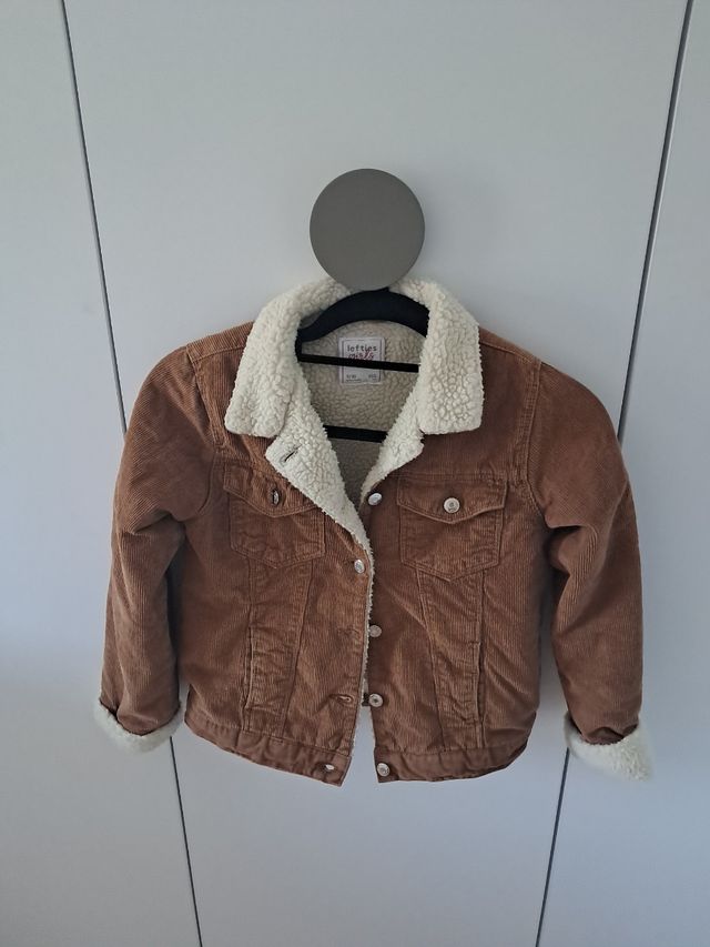 Cazadora pana niña - marrón