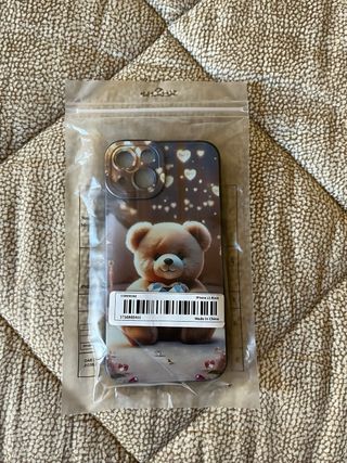 Cover nera con stampa orsacchiotto per IPhone 13