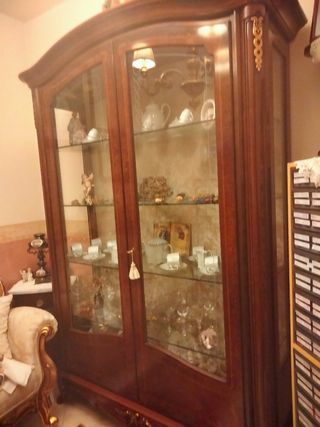 Vetrina legno vetro stile antico