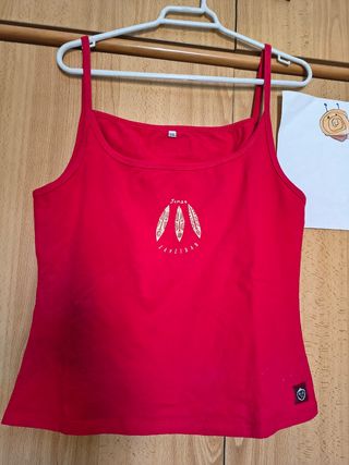 Camiseta tirantes roja XXL (L o M real) Zanzibar