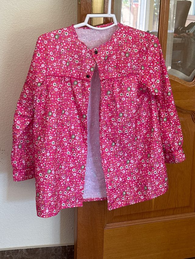 Blusón niña flores rosa talla 14