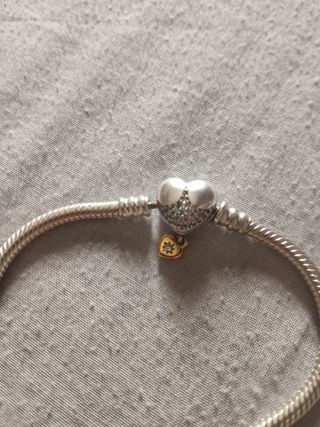 Pulsera Pandora plata y oro