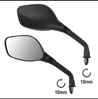 Specchietti moto: 2 specchi neri