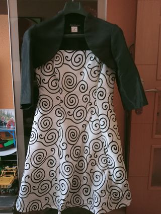 Vestido fiesta ... Si con unblanco y negro
