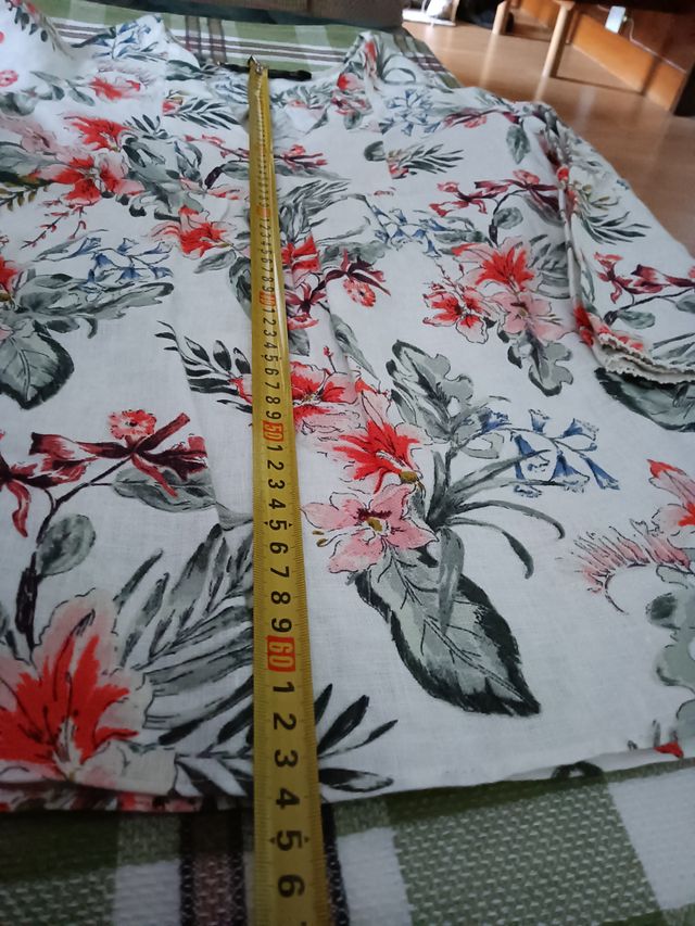 Blusa Zara estampada lino multicolor