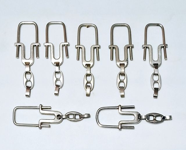 Anello portachiavi antico anello a catena con gancio superiore