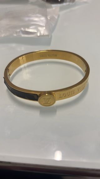 Braccialetto Louis Vuitton oro e nero
