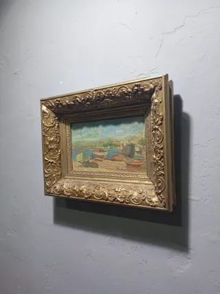 Óleo sobre tabla firma ilegible