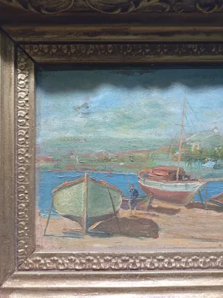 Óleo sobre tabla firma ilegible