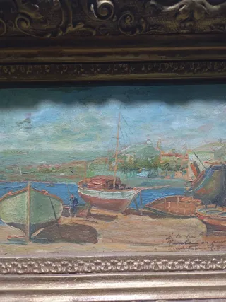 Óleo sobre tabla firma ilegible