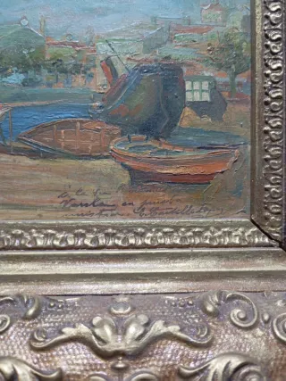 Óleo sobre tabla firma ilegible