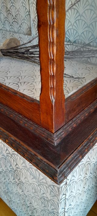 Alacena vitrina antigua de madera