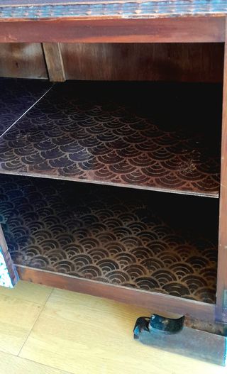 Alacena vitrina antigua de madera