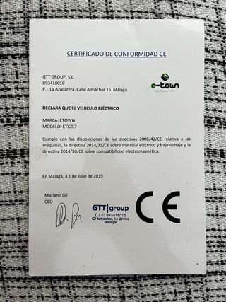 Patinete eléctrico E-TOWN ETXZE7