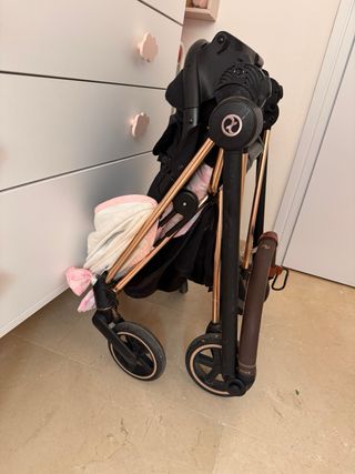 Carrito bebé Cybex - Rosa Gold
con capazo 