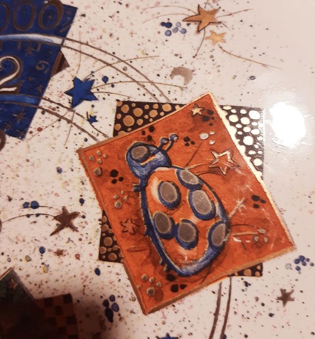 Vassoio Ceramica Vintage Capodanno 2000