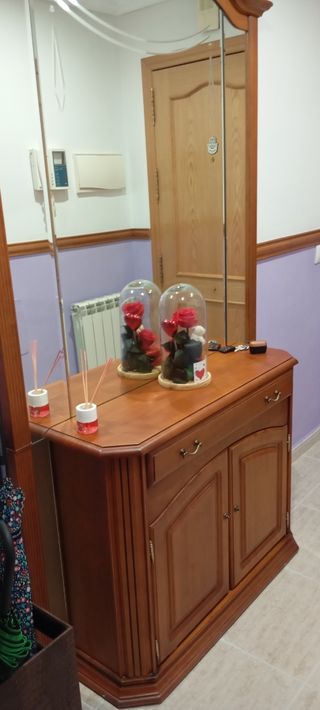 Mueble recibidor madera maciza