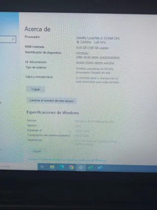 Portátil Toshiba C50 i5 SSD480 8Gb W10 LTSC