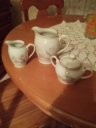 Juego café porcelana - 3 piezas