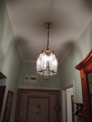 4 lámparas vintage doradas