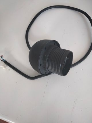 Portalámpara E27 negro