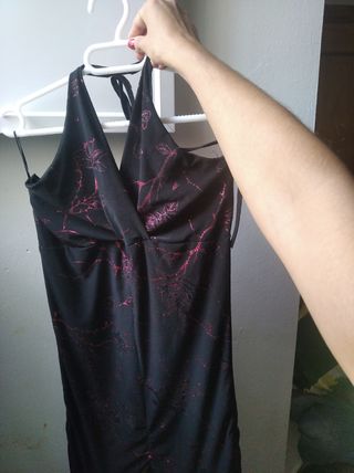 Vestido beige y marrón