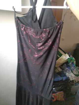 Vestido beige y marrón