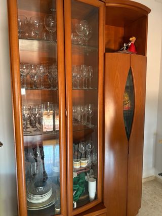 Vitrina madera cristal - Mueble salón