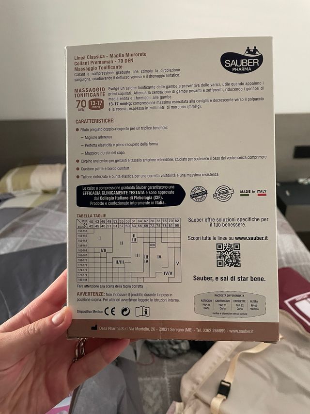 Collant premaman Sauber Pharma beige 70 den